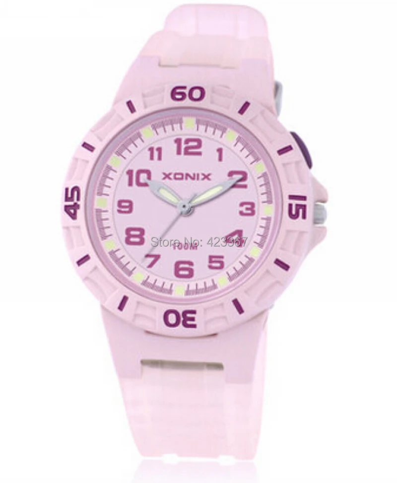 Xonix Boys Girls Sports Quartz Watches Waterproof 100m Led Light Fashion Women Sports Watch