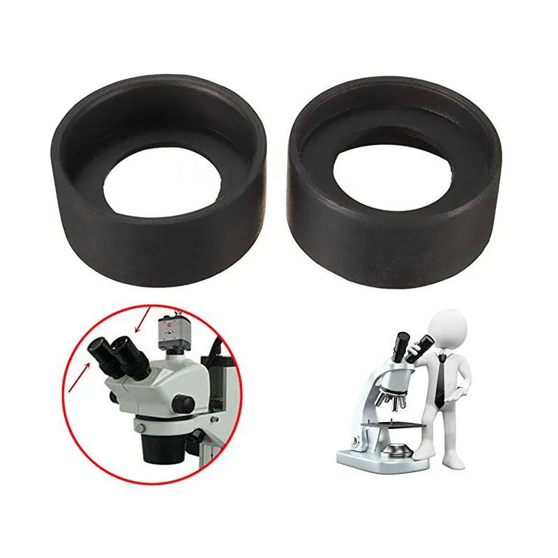 2 pcs/set 34mm Diameter Rubber Eyepiece Cover Eyeguards Eye Shields Protection Stereo Microscope Telescope Monocular Binocular