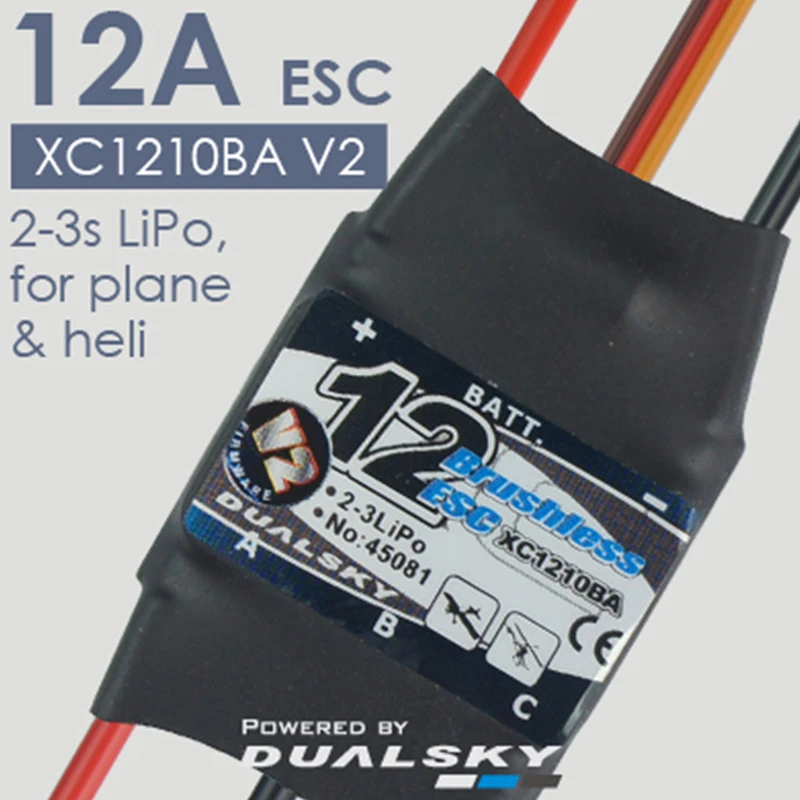 

DualSky Xcontroller BA brushless & sensorless ESC V2 60A 40A 30A 25A 18A 12A with UBEC for RC Car RC Model