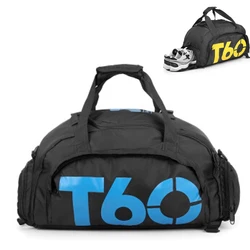 Mochila de entrenamiento multifuncional T60 impermeable para hombre y mujer, bolsa deportiva para gimnasio, molle, bolsa de viaje/equipaje, bolso de hombro