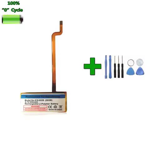 Tool Gift+650mAh 616-0229 Battery For Apple iPod G5 Classic 6th 7th Video 30GB 120GB 160GB 256GB A1036 A1136 MP3 MP4