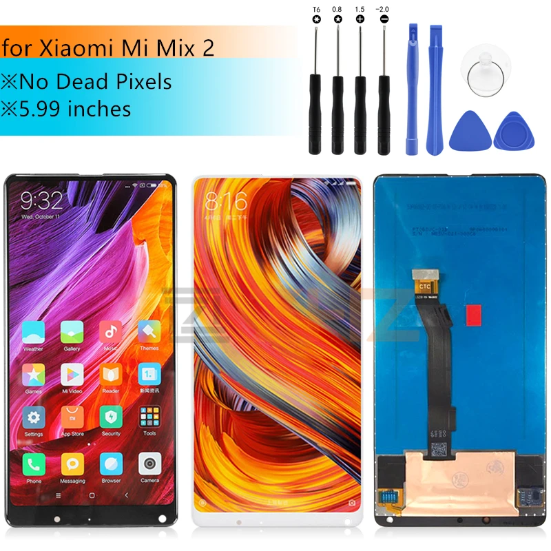 For Xiaomi Mi Mix 2 lcd display touch screen Digitizer Assembly screen Replacement for Xiaomi Mi Mix 2 with frame Repair Parts