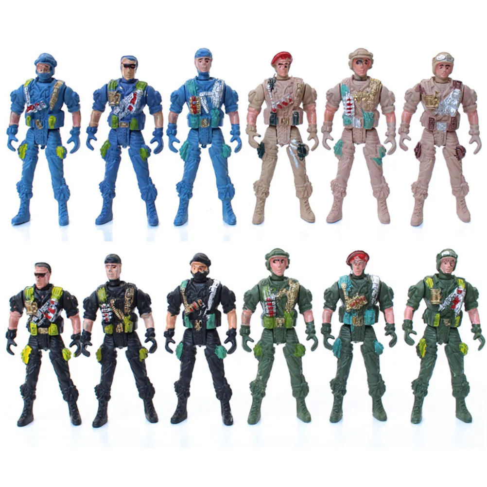 พลาสติก 9 ซม.Mobility ทหารของเล่นทหาร Sandbox รุ่น Playset พิเศษ FORCE Action Figures ของเล่นเด็กทหารผู้ชายแบบสุ่ม