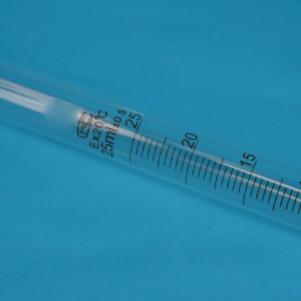 25ml Absolvierte Linie Lab Klar Glas Reagenzglas Runde Bottom mit Stopper