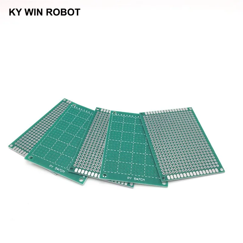Picture 5: 5pcs 5x7cm 50x70 mm Single Side Prototype PCB Universal Printed Circuit Board Protoboard For Arduino