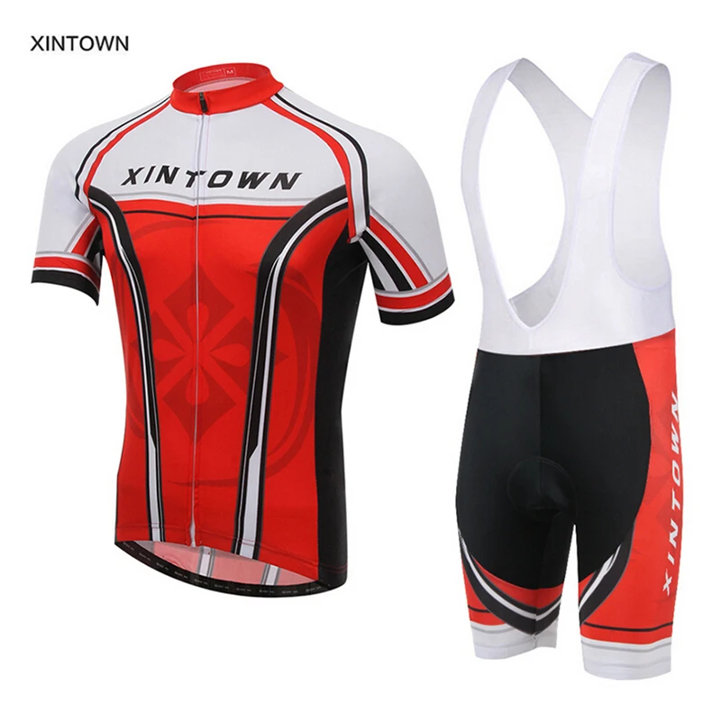 

XINTOWN, летние мужские майки для велоспорта Ropa Ciclismo, одежда для велоспорта, красные комплекты, для улицы, для велосипеда, Джерси, рубашка, комбинезон, шорты, комплекты