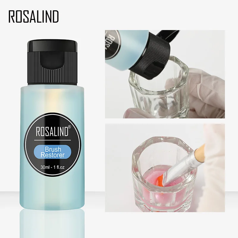 ROSALIND Cleaning Brush Water 1PCS 30ml Nail Gel Polish Remover Nail Art Soak Off Gel Froms Manicure Tool Washing