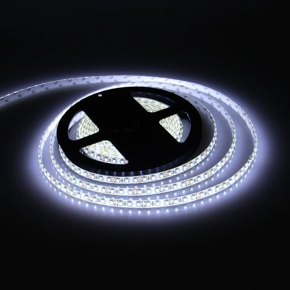 Led Strip Light 3528 600led 5m Waterproof IP65 DC 12V 3000K 6500K 9000K White Warm White Cold White 2835 Flexible Tape