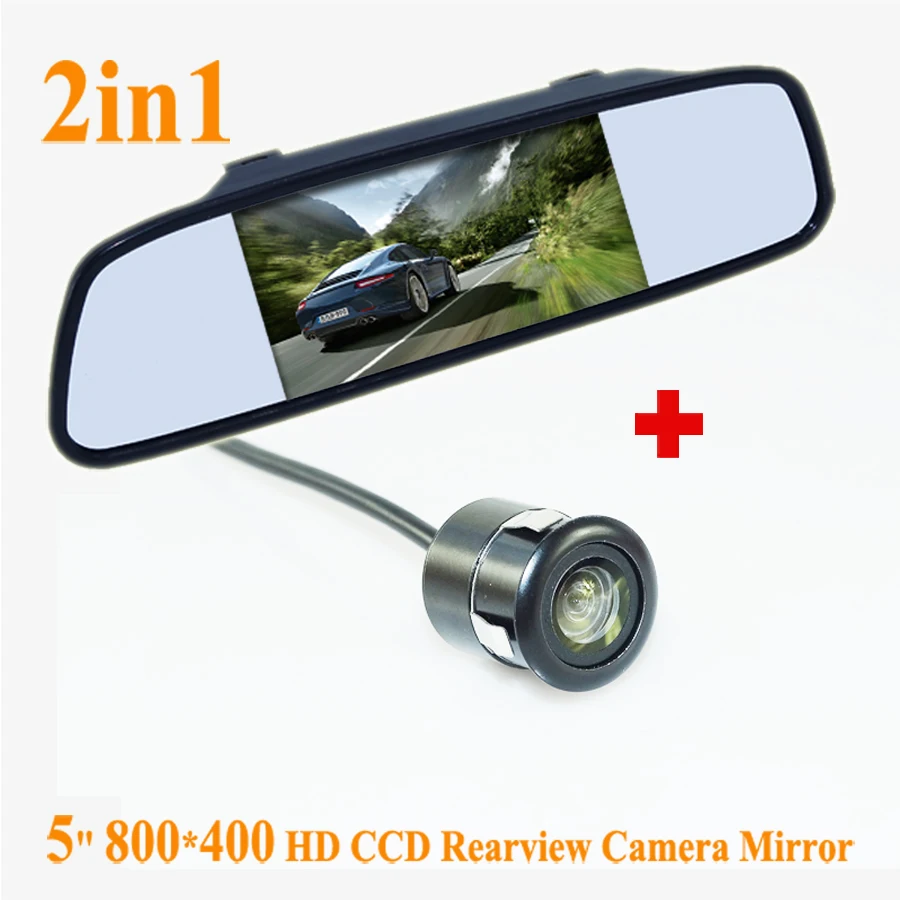 Promotion For Color Car Rear View Camera for All cars with 4.3 Inch  LCD  Monitor Mirror 2 In 1 Car Parking System