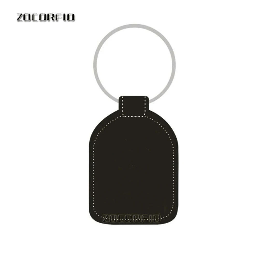 10pcs/lot RFID Proximity Access Control Card rfid tag 125Khz TK4100 ( ID card Leather keychain)