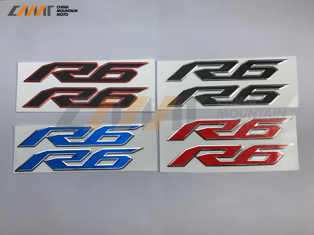 Motorcycle Sticker 3D R6 Badge Stickers Case for YAMAHA YZF600 R6 YZF-R6 2017-UP R6 3D LOGO