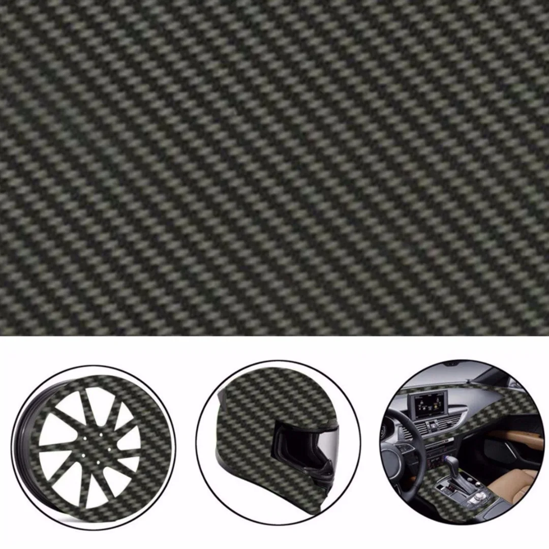 JX-LCLYL New 50*300cm PVA Black Carbon Fiber Hydrographics Water Transfer Printing Film