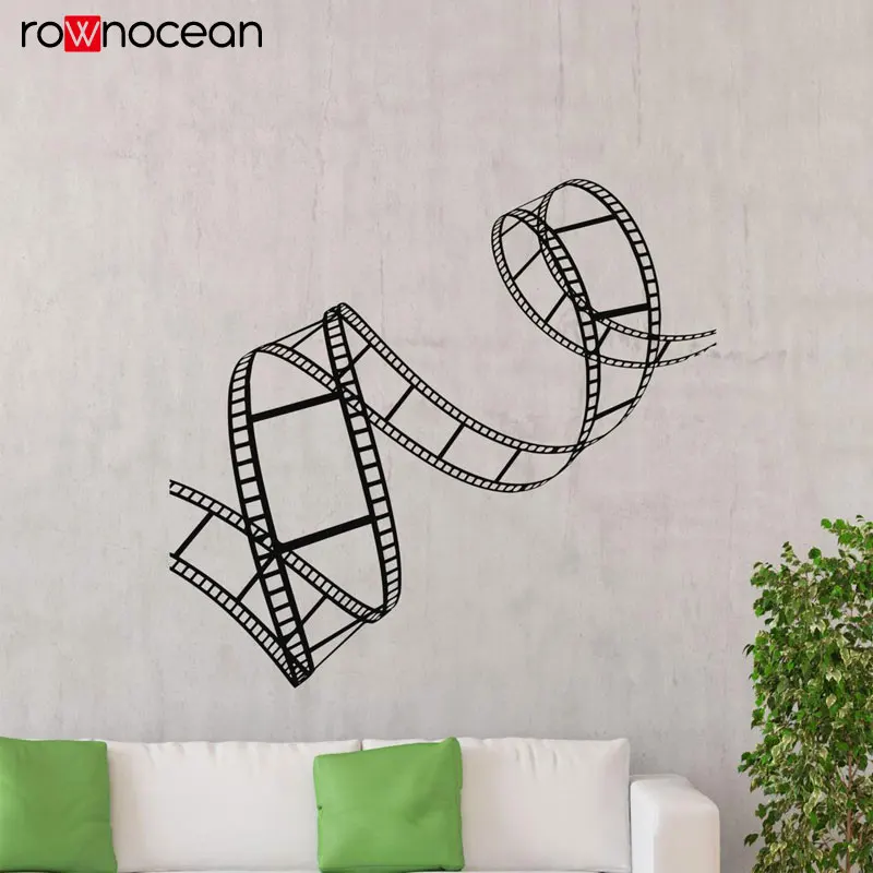 Film Strip Wall Decal Home Theater Cinema Tape Movie Vinyl Sticker Photo Video Game Play Room Studio Poster Art Decor Mural 3R29