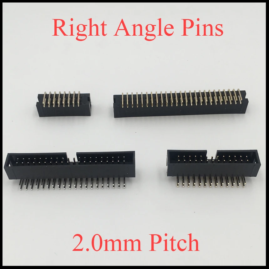 DC3 8P 10P 14P 16P 20 P 8 10 14 16 20 pinów 2.0mm Pitch kątowy dwurzędowe złącze przestrzeni IDC ISP JTAG męski nagłówek gniazdo Box