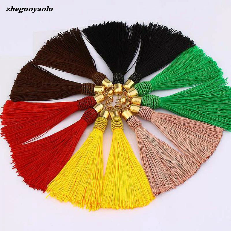 Vintage Ethnic Long Tassel Earrings Female 2018 Fashion Brand Jewelry Geometric Alloy Plating Simple Pendant Earrings