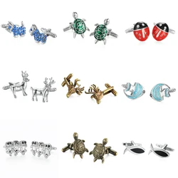 DY new high quality taste a variety of animal style Turtle deer fish horse Cufflinks fashion men's French shirt Cuff