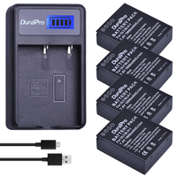 Durapro 4pc BLH-1 BLH1 BLH 1 Replacement Li-ion Battery and LCD Single Charger for Olympus E-M1 Mark II EM1-2 EM1 Mark Camera