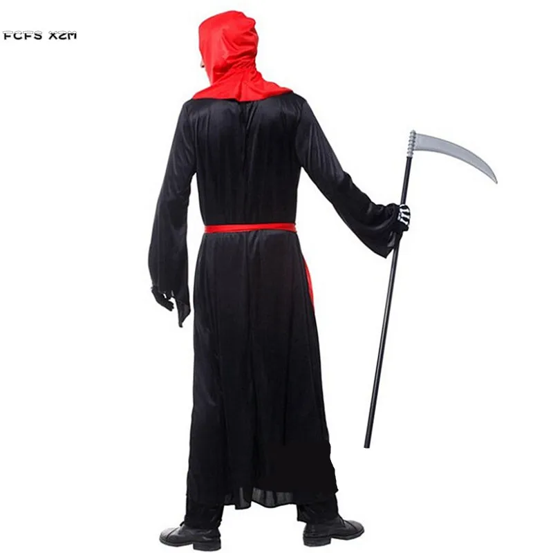 Disfraces terroríficos de esqueleto de Halloween para hombres, Azrael, Death Hell, Devil, Demon, Cosplay, Carnaval, Purim, mascarada, club nocturno, vestido de fiesta