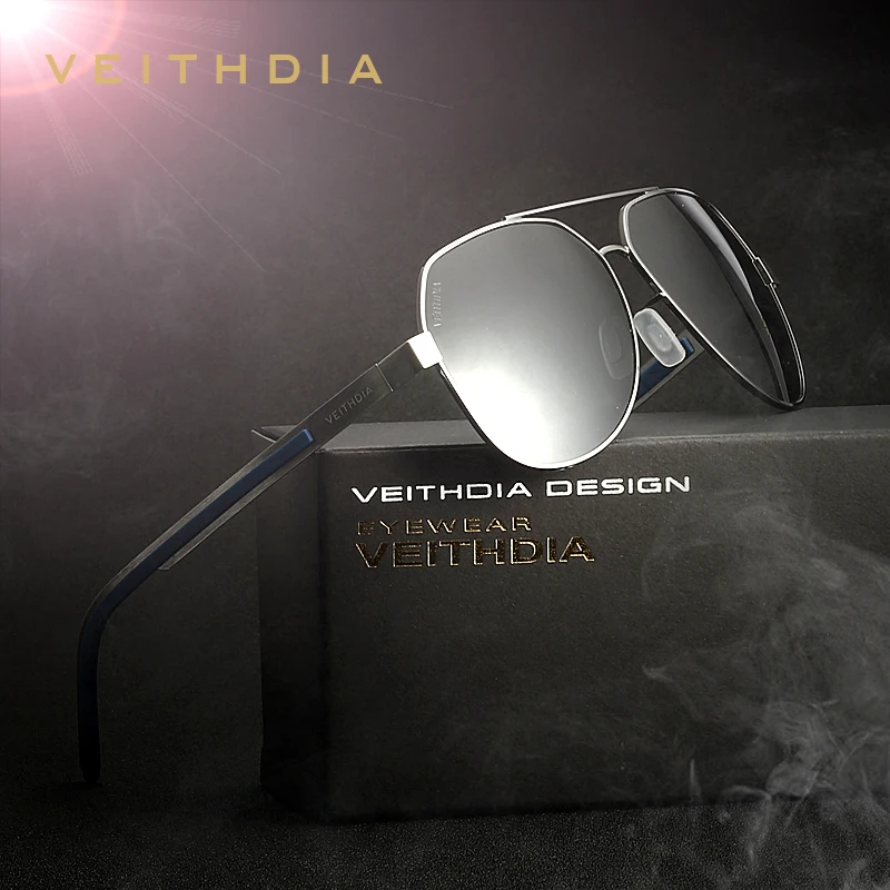 VEITHDIA 2020 Classic Men Sun Glasses Polarized Blue Coating Mirror Lens Women's Sunglasses Eyewear Accessories For Women 3556