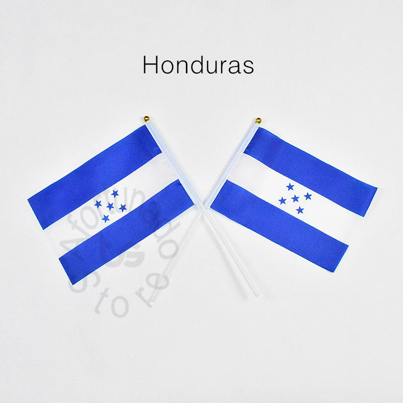 Honduras 14*21cm 10pieces flag  Banner  Hand waving Flag National Flag  for meet,Parade,party.Hanging,decoration