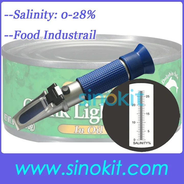 Cheap Salinity0-28%  ABS Plastic Hand-held Refractometer P-RHS-28ATC