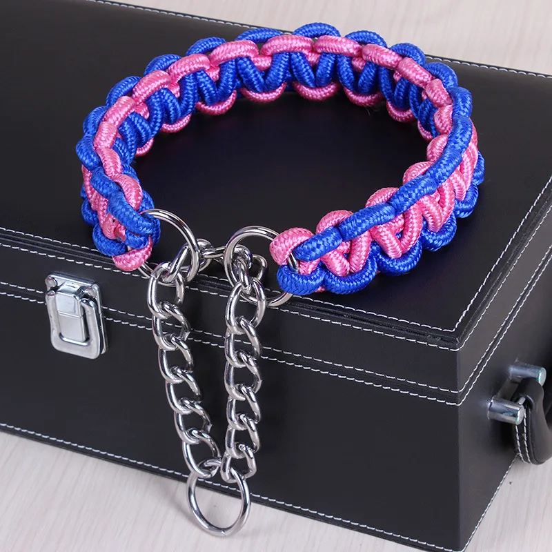 High Quality Upgraded color collar Large Dog German Shepherd walk the dog P chain necklet Pet For Medium and large Dogs