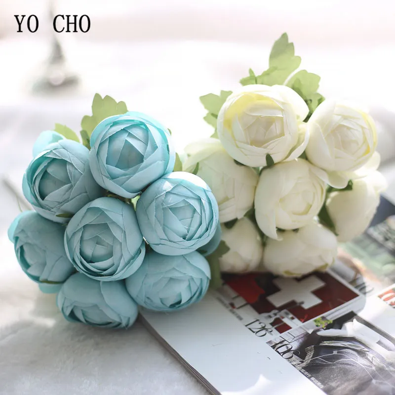 YO CHO Wedding Bouquet Roses Artificial Wedding Accessories Bridesmaids Bridal Bouquets Flowers Mariage Supplies Wedding Bouquet