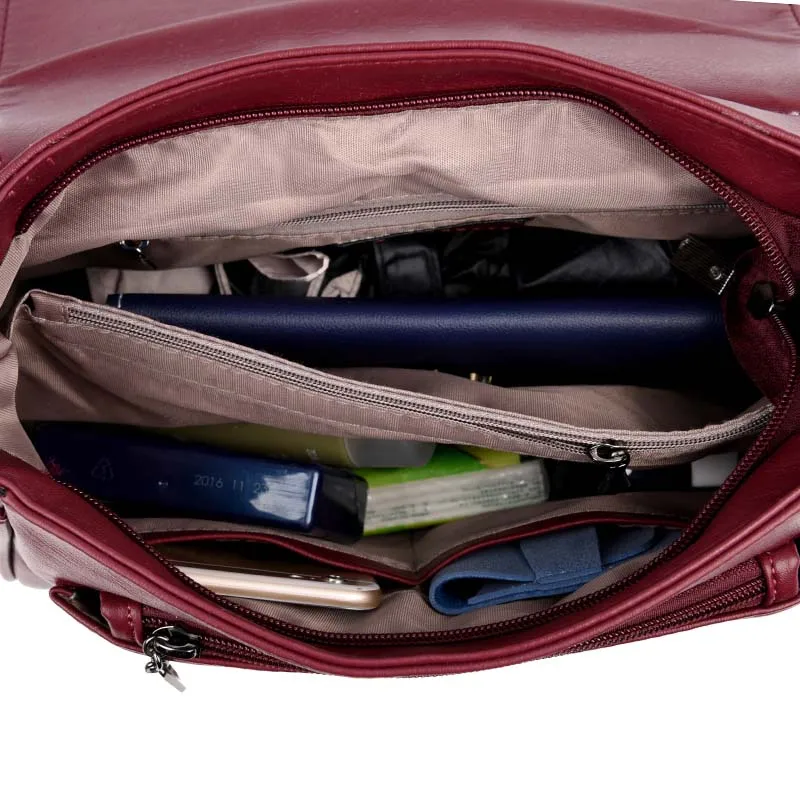 Messenger Bags For Women 2018 Crossbody Bags PU Leather Small Satchels Vintage Shoulder Bags Handbags Lady Cover Shell