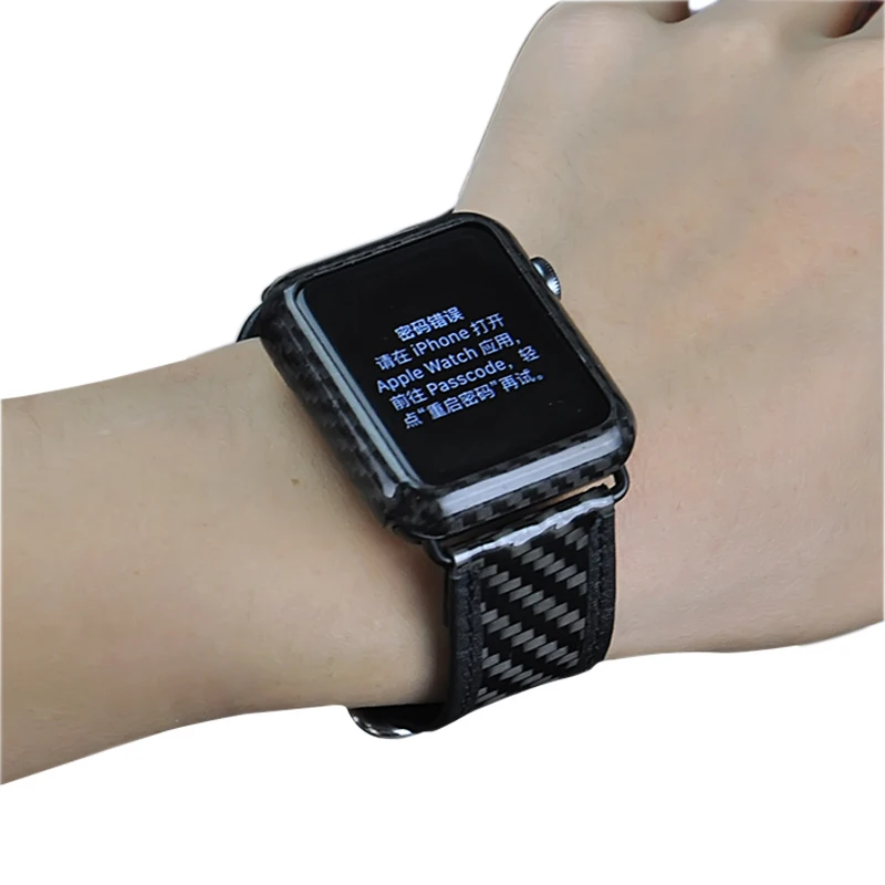 Real Carbon Fiber Watch Band strap For Apple Watch Series 9 8 7 6 5 4 2 3 iWatch 49mm 45mm 44mm Watch Bracelet ultra Watchband