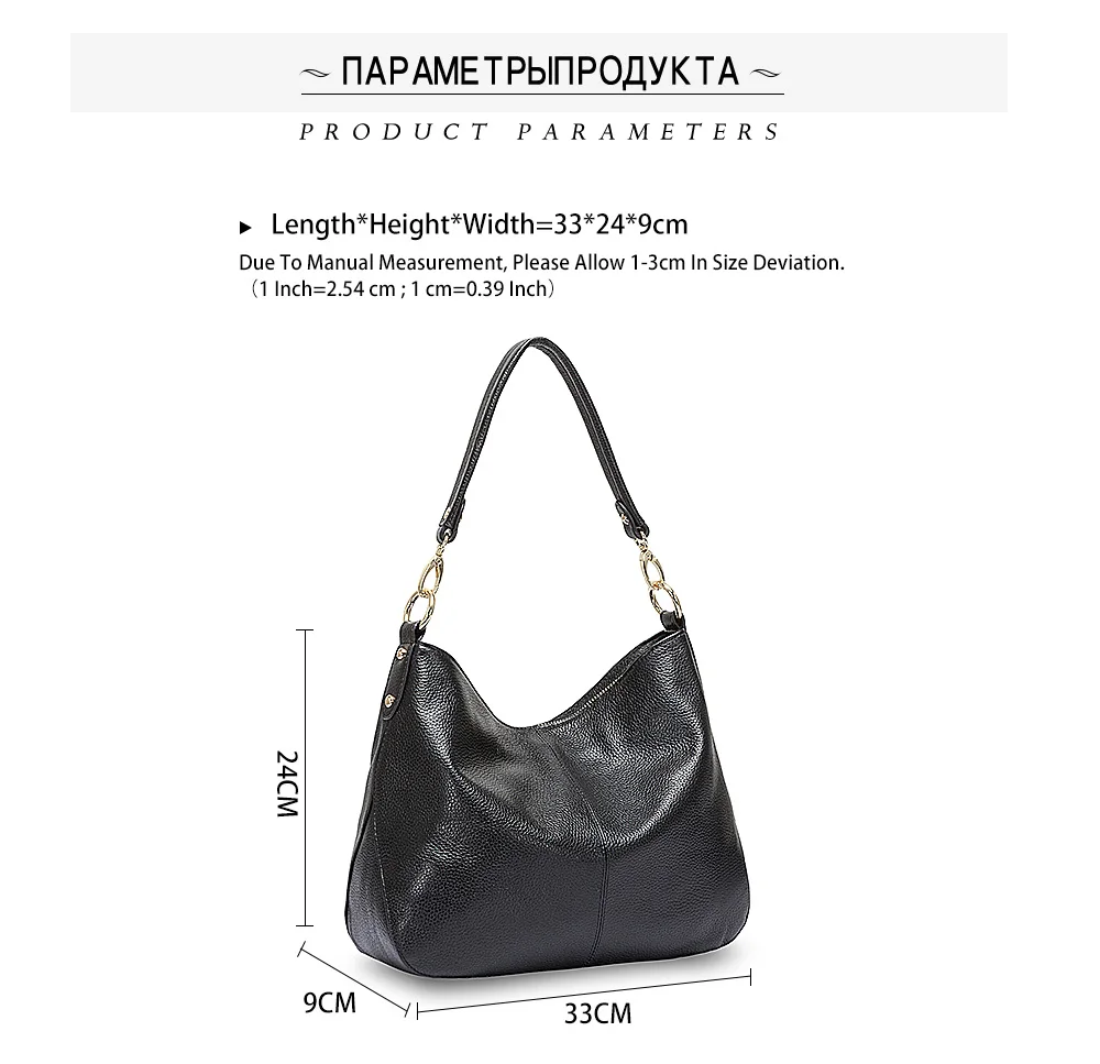 Zency 100 % echtes Leder, Qualität A+, Damen-Umhängetasche, modisch, schwarz, Messenger-Umhängetasche, Damen-Hobos, graue Tragetasche – Detail 6