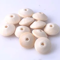 12x23mm 10pcs Natural Flat round Wooden Wheel Beads Fit Jewelry DIY MT0685