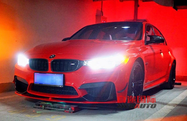 Fit for BMW M3/M4 front bumper angle BMW F80/F82/F83 carbon fiber decorative plate encircling accessories