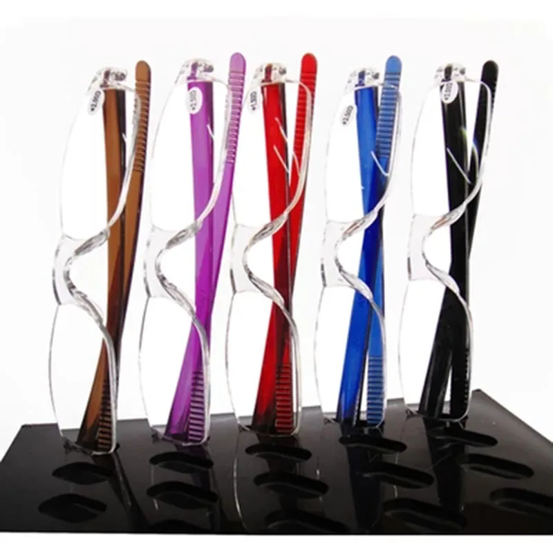 

Whole Sale Reading Glasses Colorful Unbreakable Plastic Unisex Transparent Reading Glasses 24pcs/ lot Free Shipping