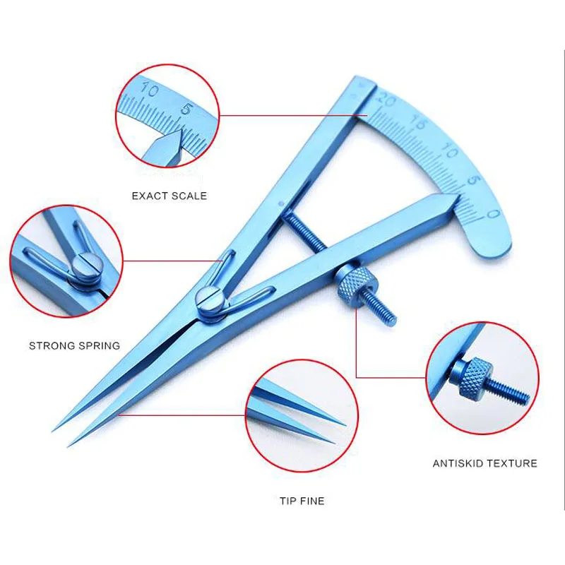 Tytanowa stal nierdzewna Castroviejo 20mm okulistyczny przyrząd chirurgiczny
