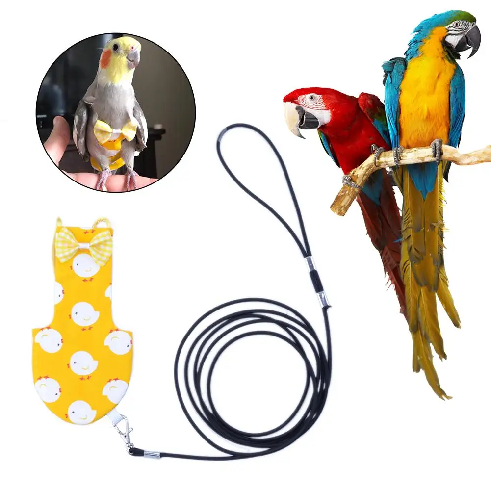 Pet Diaper Bird Clothes Parrot HarnessTraction Rope Adjustable Pet Bird Flying Clothes Strap Out Rope Parrot Harness Pet Rope