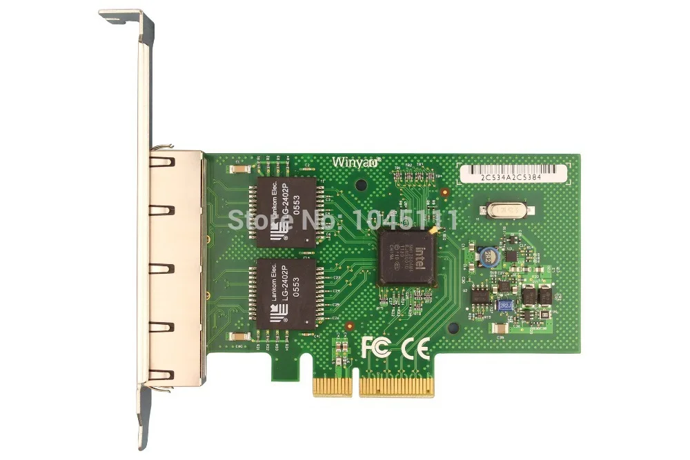 Winyao WYI350-T4 RJ45 PCI-E การ์ดเครือข่าย Gigabit Ethernet NIC Inteli350t4 1000Mbps VLAN ESXI ISCSI PXE Remote Boot