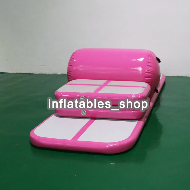 6 Pieces(4 mats+1 roller +1 pump)Inflatable Air Track Training Set,Inflatable Gym Jumping Mat For Sale