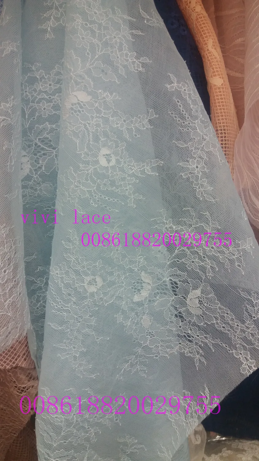 10 yards ap099 light blue 2 layer organza down french combination lace double layer for evening dress/sawing/wedding