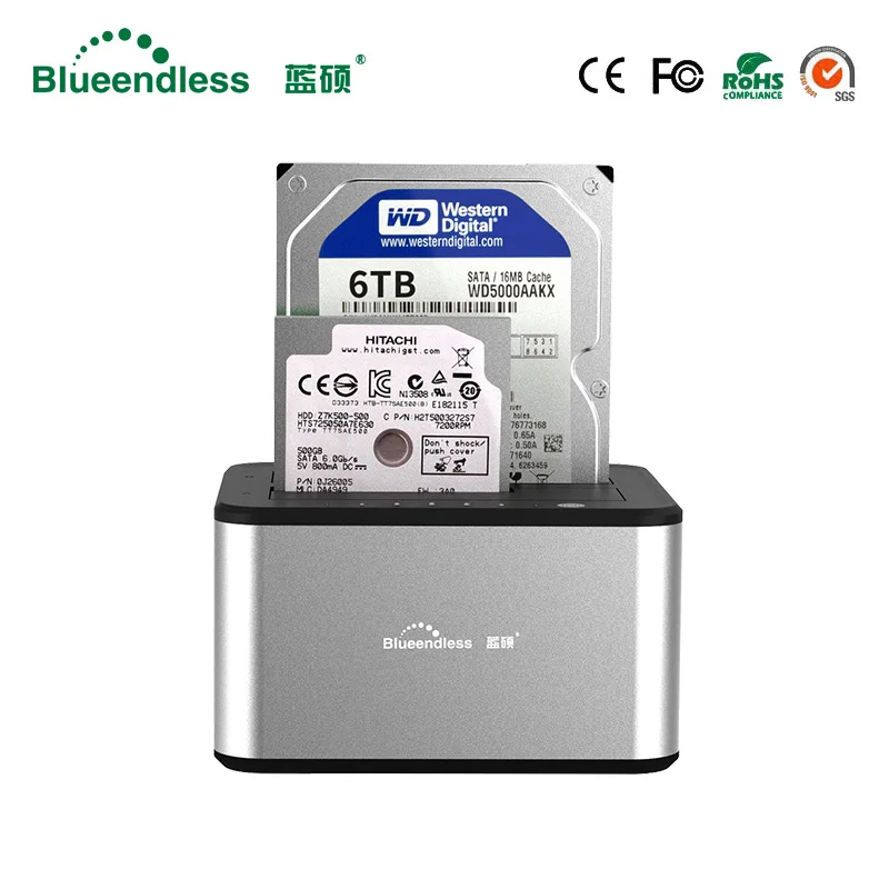 Nowe prędkości odczytu Dual Bay Hdd stacja dokująca Sata Usb 3.0 zewnętrzna obudowa dysku twardego wysokiej jakości Hdd 2.5 aluminiowa stacja dokująca Hdd