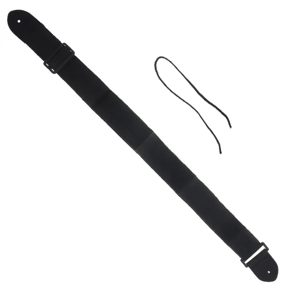 Correa Universal para guitarra, cinturón ajustable de nailon con extremos de cuero PU para guitarra clásica de madera folclórica, 68cm-124cm