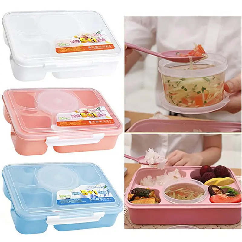 Nieuwe Hot Verkoop Draagbare Magnetron Lunchbox Fruit Voedsel Container Opbergdoos Outdoor Picknick Lunchbox Bento Box