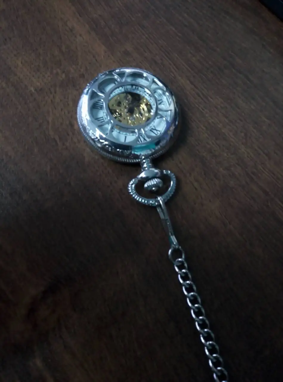 Exquisite Silver Hollow Perspective Pocket Watch Lovely Mechanical Pocket Watch Luxury Flower Pendant Chain Birthday Gift