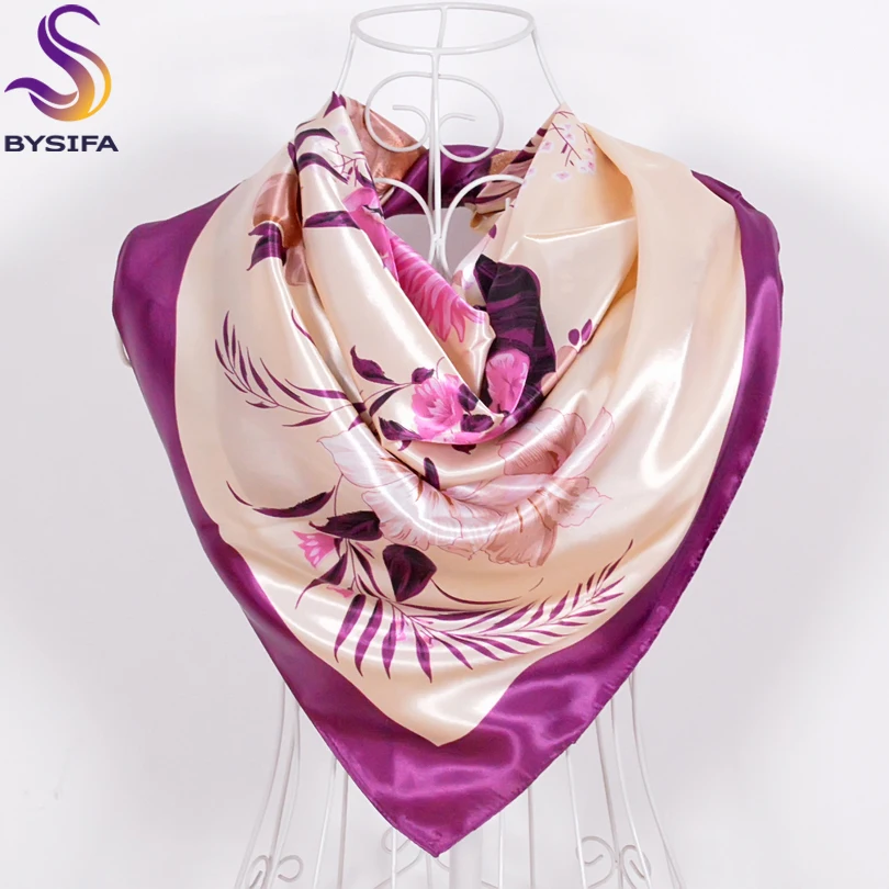 Zielona jedwabna szalik New Arrival marka projekt satyna duża kwadratowa szalik drukowane, kobiety jedwabny szal, chiński styl chusteczka 90*90cm