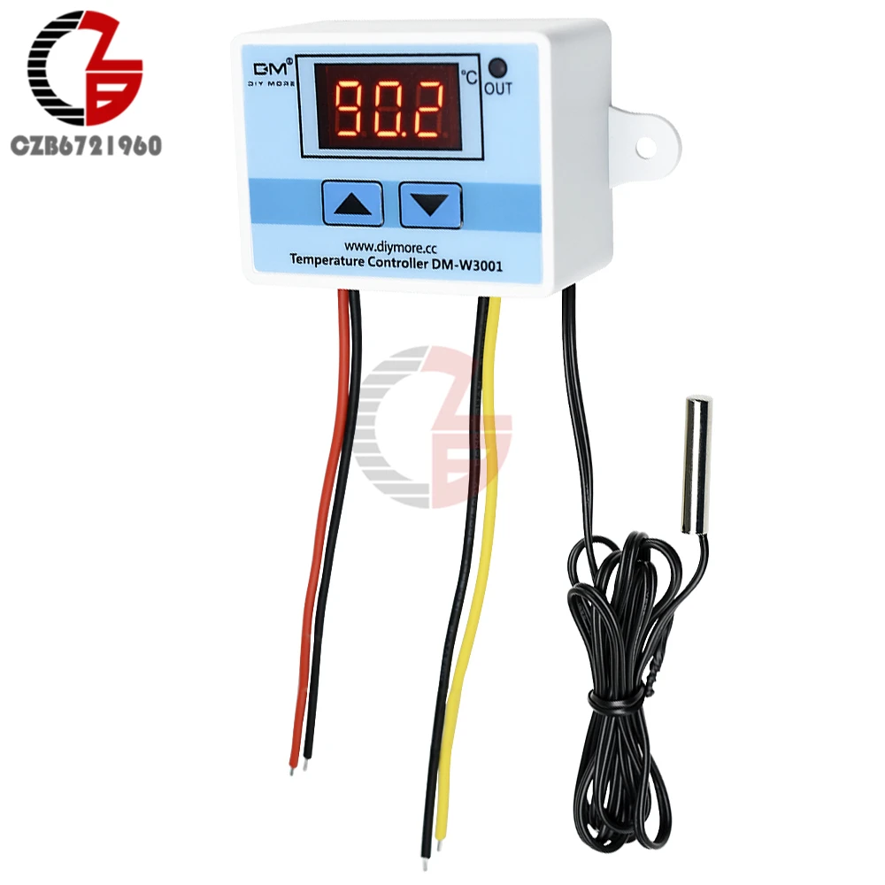 12V 24V 110V 220V LED Digital Thermostat Temperature Controller Thermoregulator Thermometer Incubator Heating Cooling Regulator