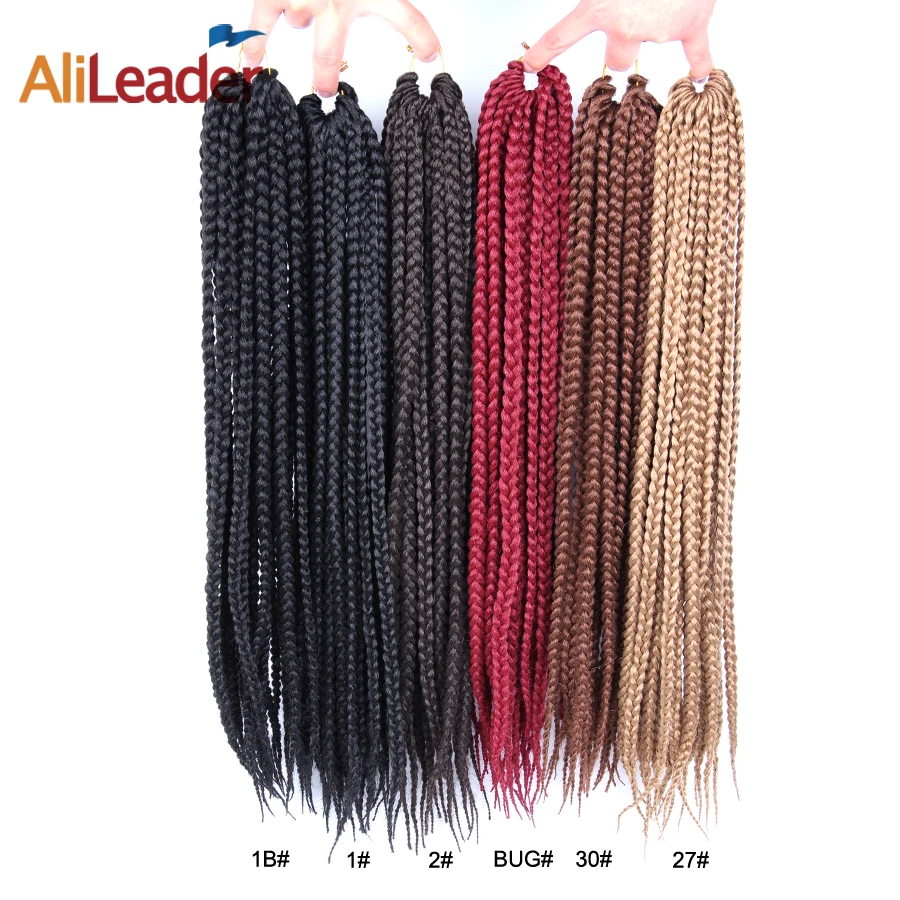 Synthetic 22 Strands 3X-Pre-Twist Crochet Braids Box Braids 12 16 20 24 Inch Braiding Hair Extension