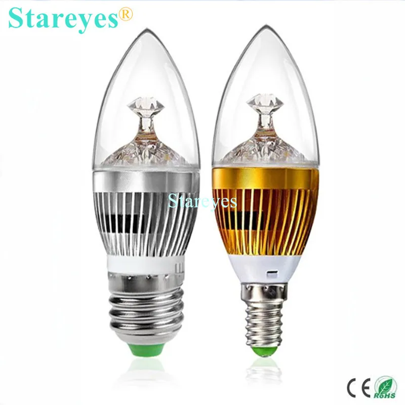 고출력 LED 촛불 조명, 밝기 조절 가능, 3W, 4W, 5W, E14, E27, 스포트라이트 전구, 펜던트 램프, 샹들리에, led 드롭라이트 조명, 1 개