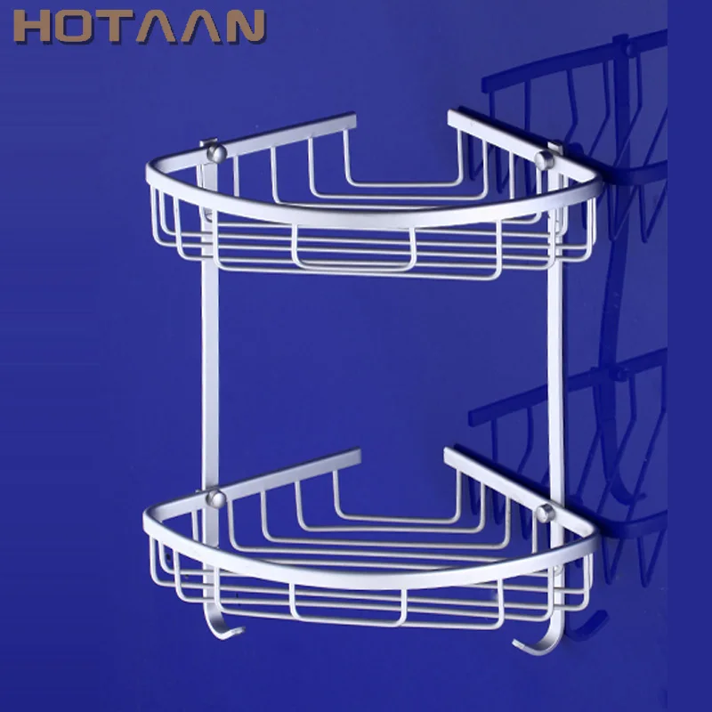 ., Brand New, Aluminium bathroom accessory, kitchen and bathroom double shelf, Angel Rack, Corner Basket