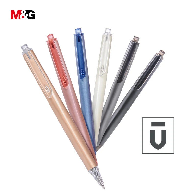 

10pcs/lot M&G Wholesale 0.5mm high quality luxury gift metal gel pens for school writing stationery office supplies business pen