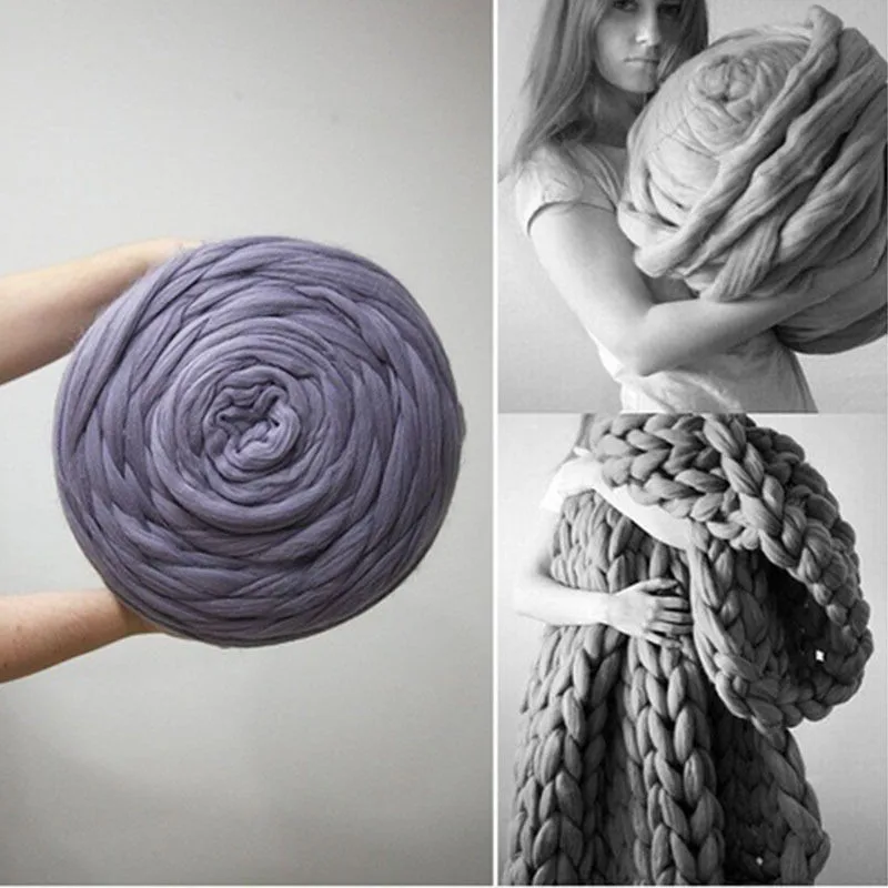 New arm knitting yarn Chunky Wool Yarn Super Soft Bulky Arm Knitting Wool Roving Crocheting knitting accessories bags DIY