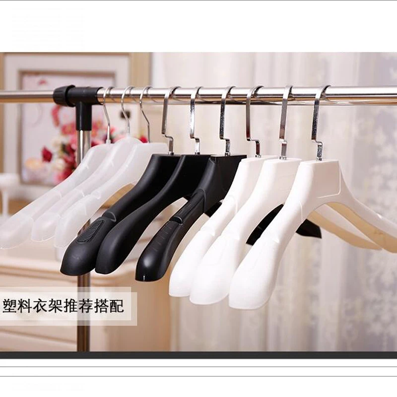 10pcs/lot Suit Wedding Dress Hanger Non-slip Wide Shoulder Plastic Adult Clothing store Hanger Pants Hanger